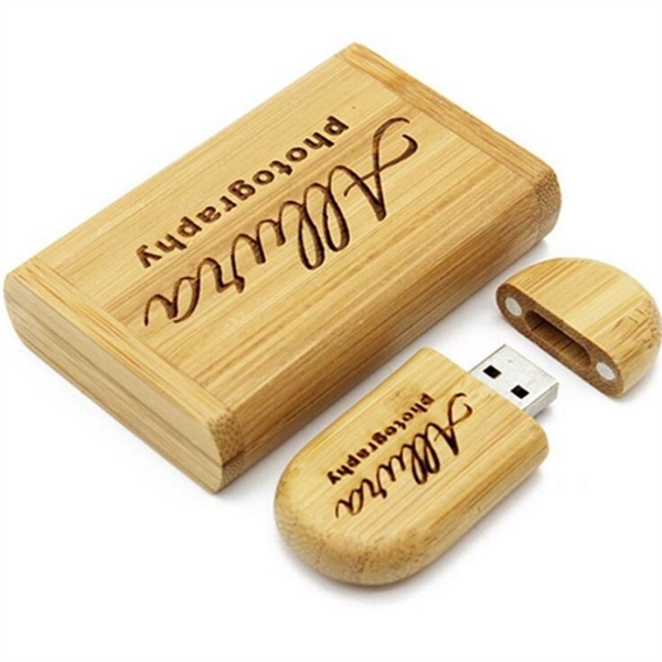 Wooden USB Flash Drive with Magnetic Cap - Wooden USB Flash Drive with Magnetic Cap - Image 5 of 12