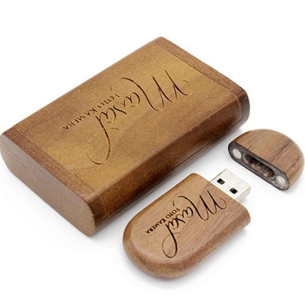Wooden USB Flash Drive with Magnetic Cap - Wooden USB Flash Drive with Magnetic Cap - Image 7 of 12