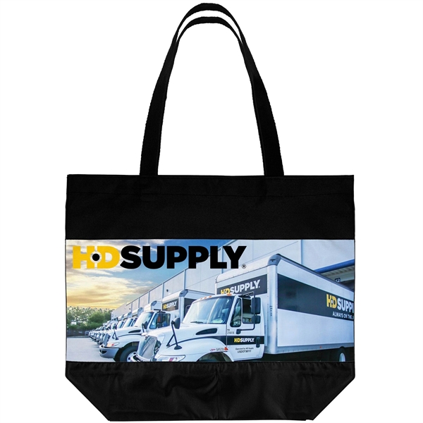 Arlington 300D Two-Tone Dye Sublimation Tote Bag - Arlington 300D Two-Tone Dye Sublimation Tote Bag - Image 2 of 3