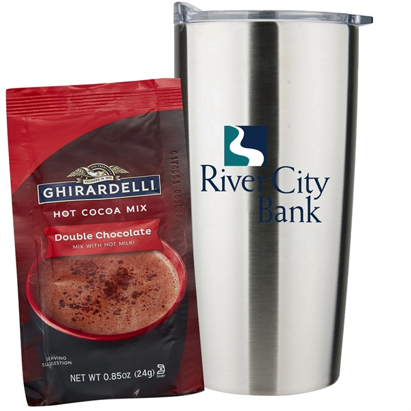 20 oz stainless steel straight tumbler with Hot Chocolate - 20 oz stainless steel straight tumbler with Hot Chocolate - Image 4 of 5