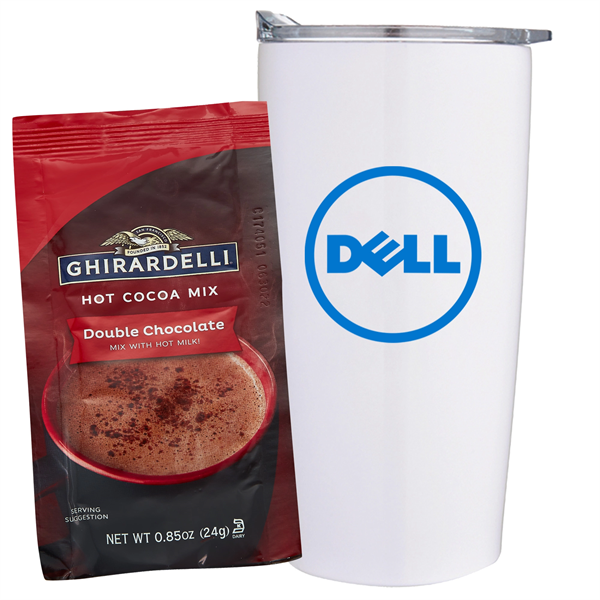 20 oz stainless steel straight tumbler with Hot Chocolate - 20 oz stainless steel straight tumbler with Hot Chocolate - Image 0 of 5