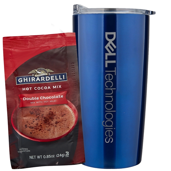 20 oz stainless steel straight tumbler with Hot Chocolate - 20 oz stainless steel straight tumbler with Hot Chocolate - Image 1 of 5