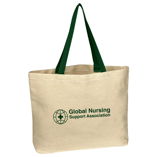 Natural Cotton Canvas Tote Bag - Natural Cotton Canvas Tote Bag - Image 12 of 15