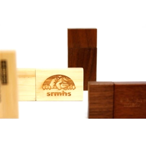 Rectangular Wooden USB Flash Drives with Magnetic Closure - Rectangular Wooden USB Flash Drives with Magnetic Closure - Image 2 of 12