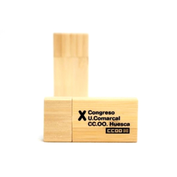 Rectangular Wooden USB Flash Drives with Magnetic Closure - Rectangular Wooden USB Flash Drives with Magnetic Closure - Image 3 of 12