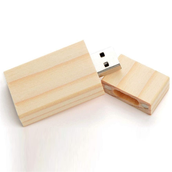 Rectangular Wooden USB Flash Drives with Magnetic Closure - Rectangular Wooden USB Flash Drives with Magnetic Closure - Image 7 of 12