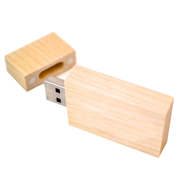 Rectangular Wooden USB Flash Drives with Magnetic Closure - Rectangular Wooden USB Flash Drives with Magnetic Closure - Image 8 of 12