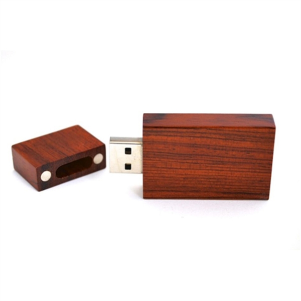 Rectangular Wooden USB Flash Drives with Magnetic Closure - Rectangular Wooden USB Flash Drives with Magnetic Closure - Image 9 of 12