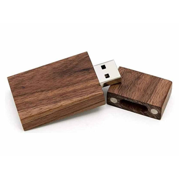 Rectangular Wooden USB Flash Drives with Magnetic Closure - Rectangular Wooden USB Flash Drives with Magnetic Closure - Image 10 of 12