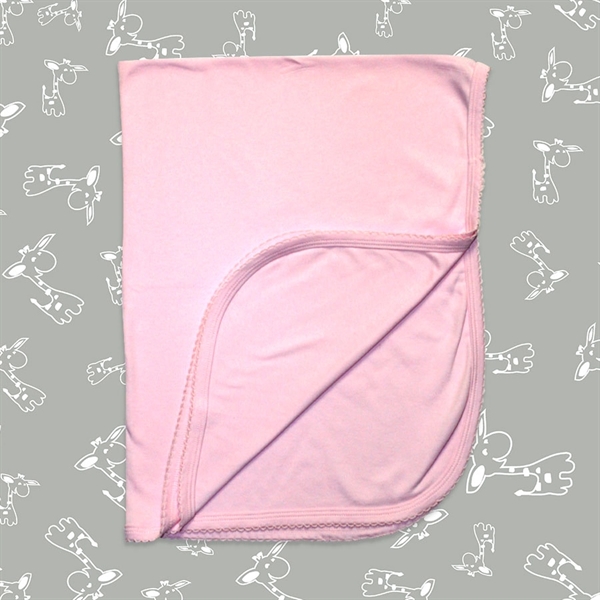 Baby Receiving Blanket w/Scallop Trim - Laughing Giraffe® - Baby Receiving Blanket w/Scallop Trim - Laughing Giraffe® - Image 1 of 1