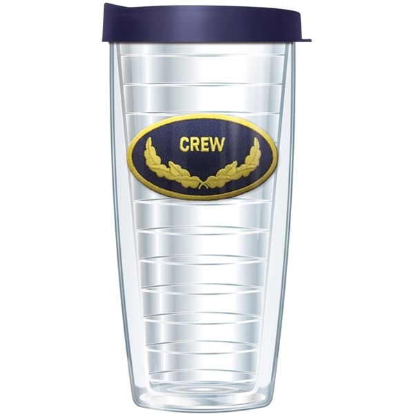Made in USA 16 oz BPA free Tumbler w/ Stitched Emblem Patch - Made in USA 16 oz BPA free Tumbler w/ Stitched Emblem Patch - Image 5 of 9