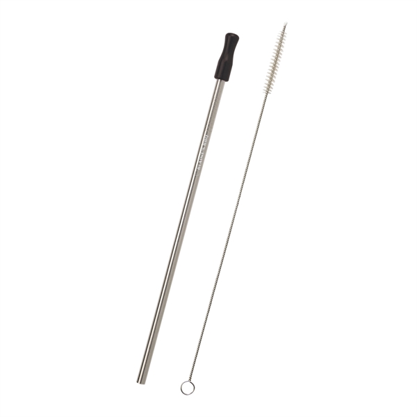 Stainless Steel Straw With Cleaning Brush - Stainless Steel Straw With Cleaning Brush - Image 1 of 10