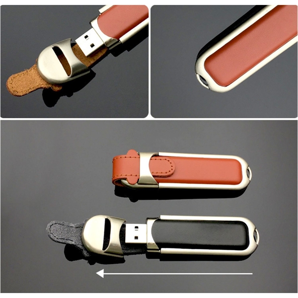 Leather Buckle USB Flash Drive - Leather Buckle USB Flash Drive - Image 1 of 6