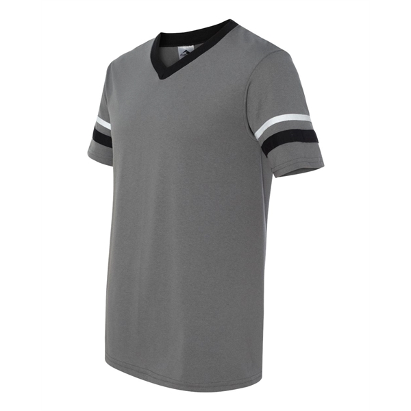 Augusta Sportswear Youth V-Neck Jersey with Striped Sleeves - Augusta Sportswear Youth V-Neck Jersey with Striped Sleeves - Image 72 of 73