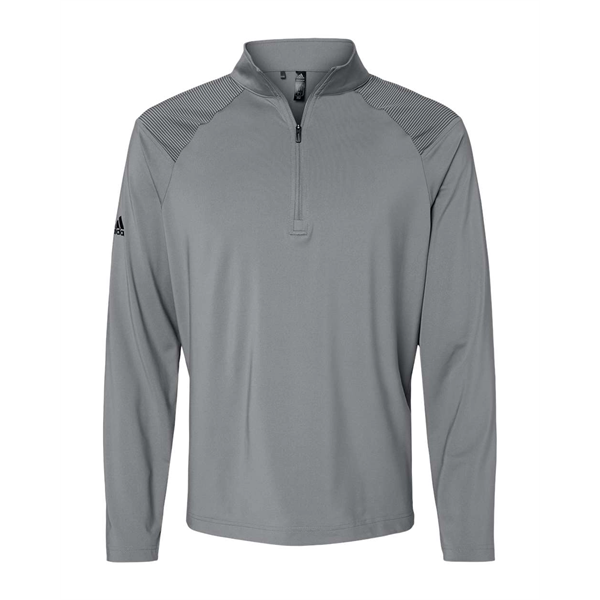 Adidas Shoulder Stripe Quarter-Zip Pullover - Adidas Shoulder Stripe Quarter-Zip Pullover - Image 5 of 10