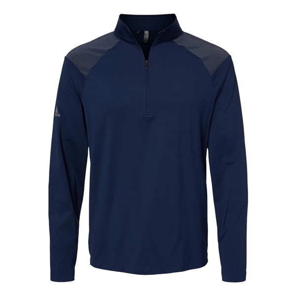 Adidas Shoulder Stripe Quarter-Zip Pullover - Adidas Shoulder Stripe Quarter-Zip Pullover - Image 7 of 10