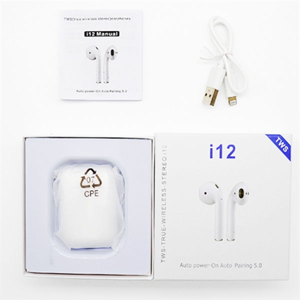 Wireless Earbuds w/ Custom Imprint & Charging Case Earphones - Wireless Earbuds w/ Custom Imprint & Charging Case Earphones - Image 1 of 2