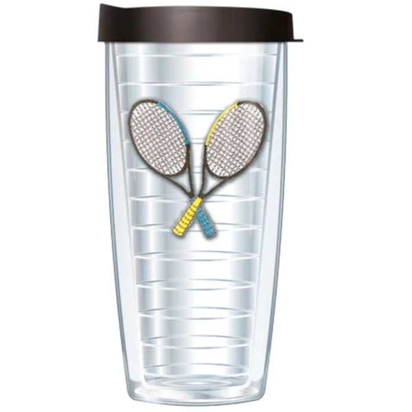 Made in USA 16 oz BPA free Tumbler w/ Stitched Emblem Patch - Made in USA 16 oz BPA free Tumbler w/ Stitched Emblem Patch - Image 9 of 9