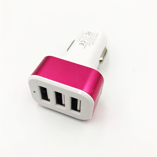 3-port USB car charger 2.1 Amp fast charging cable - 3-port USB car charger 2.1 Amp fast charging cable - Image 8 of 9