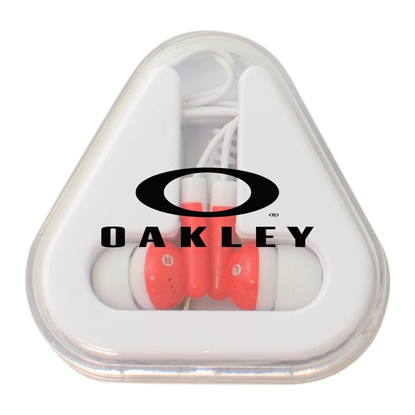 Custom Earbuds with Triangle Case