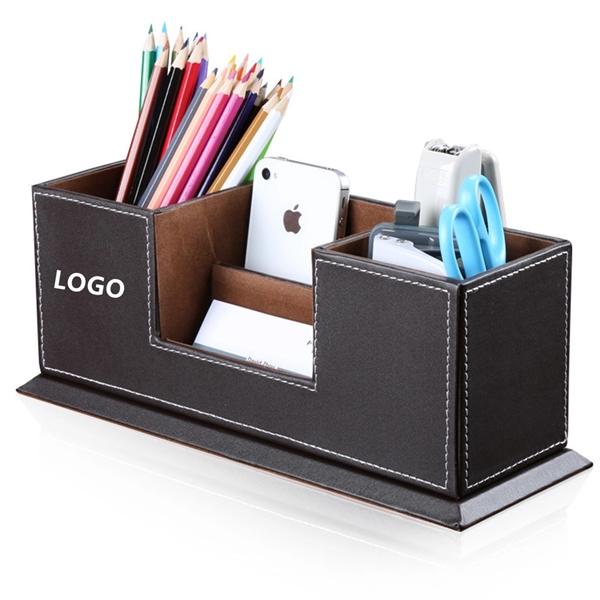 PU Leather Desk Organizer - PU Leather Desk Organizer - Image 0 of 4