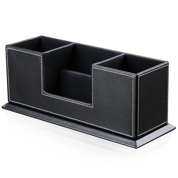 PU Leather Desk Organizer - PU Leather Desk Organizer - Image 2 of 4