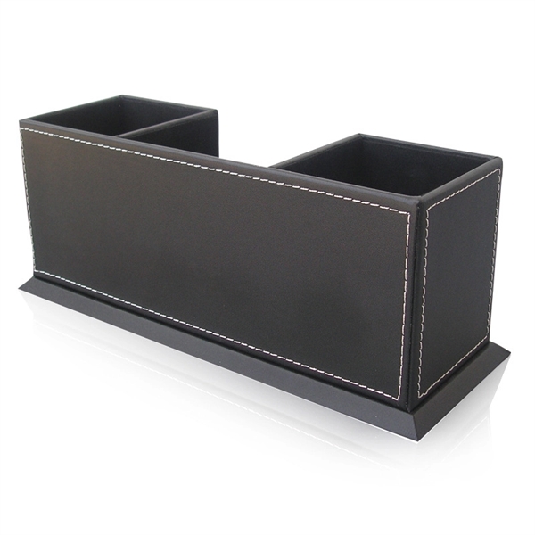 PU Leather Desk Organizer - PU Leather Desk Organizer - Image 3 of 4