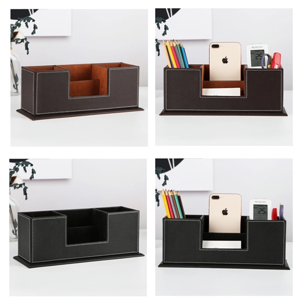 PU Leather Desk Organizer - PU Leather Desk Organizer - Image 4 of 4