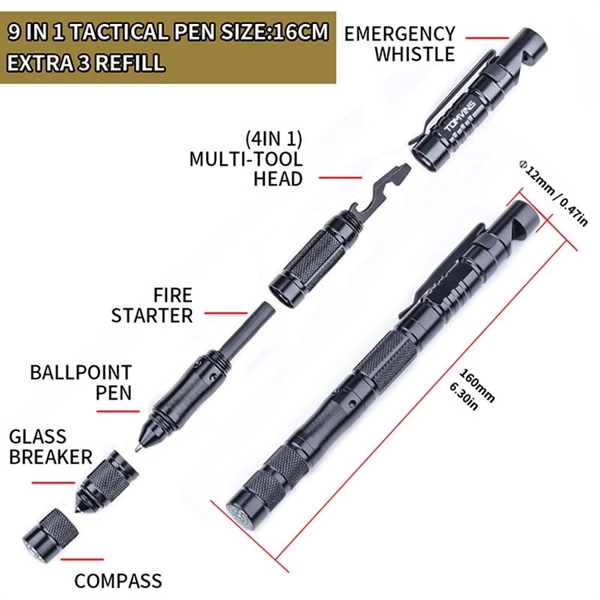 9 In 1 Tactical Pen - 9 In 1 Tactical Pen - Image 1 of 2