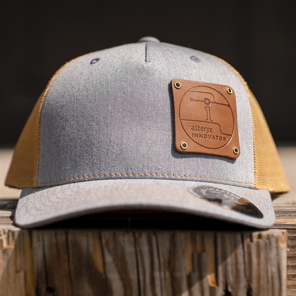 Leather Patch Cap - Riveted - Trucker Meshback (T2) - Leather Patch Cap - Riveted - Trucker Meshback (T2) - Image 8 of 9