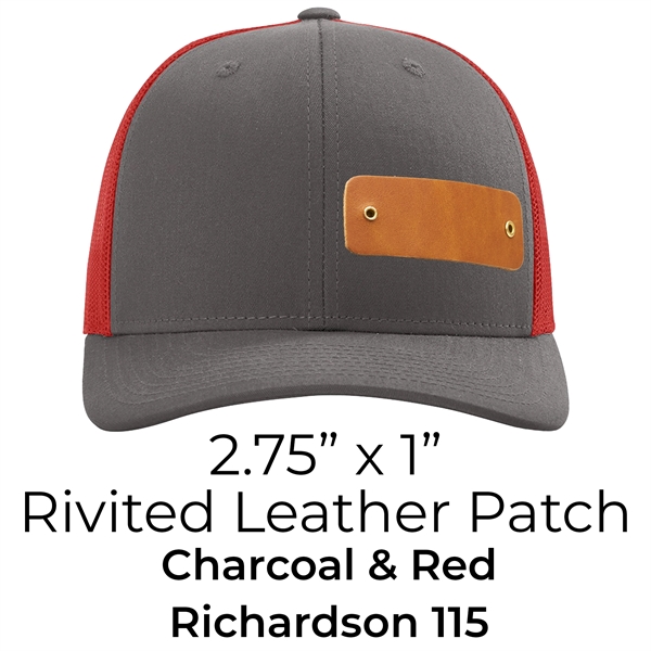 Leather Patch Cap - Riveted - Trucker Meshback (T2) - Leather Patch Cap - Riveted - Trucker Meshback (T2) - Image 2 of 9