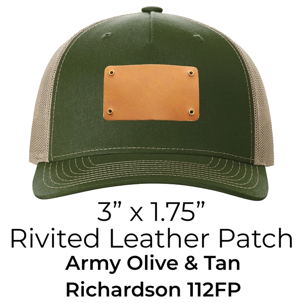 Leather Patch Cap - Riveted - Trucker Meshback (T2) - Leather Patch Cap - Riveted - Trucker Meshback (T2) - Image 4 of 9