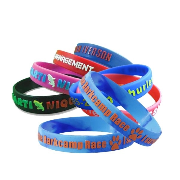 Embossed Printed Silicone Wristbands - Embossed Printed Silicone Wristbands - Image 3 of 4