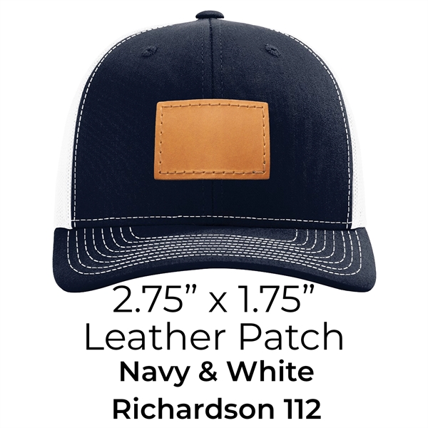 Leather Patch Hats -7 Panel Richardson 168 - Leather Patch Hats -7 Panel Richardson 168 - Image 4 of 13
