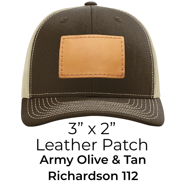 Leather Patch Hats -7 Panel Richardson 168 - Leather Patch Hats -7 Panel Richardson 168 - Image 6 of 13