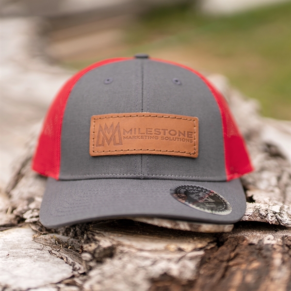 Leather Patch Hats - Trucker Snapback - Leather Patch Hats - Trucker Snapback - Image 9 of 13