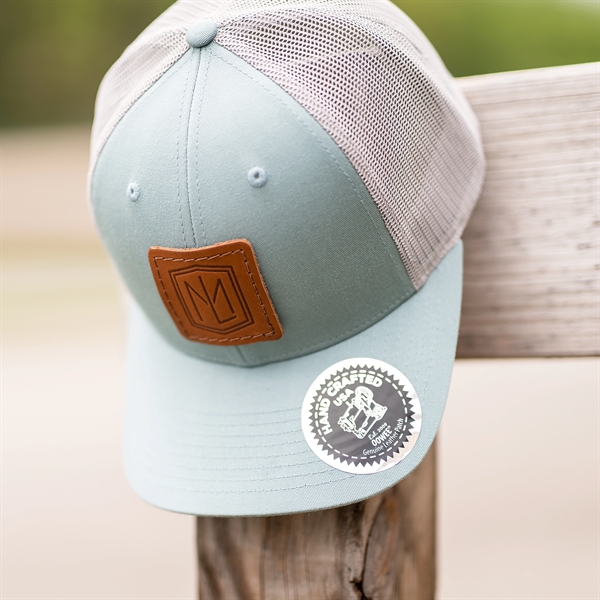 Leather Patch Hats - Trucker Snapback - Leather Patch Hats - Trucker Snapback - Image 12 of 13