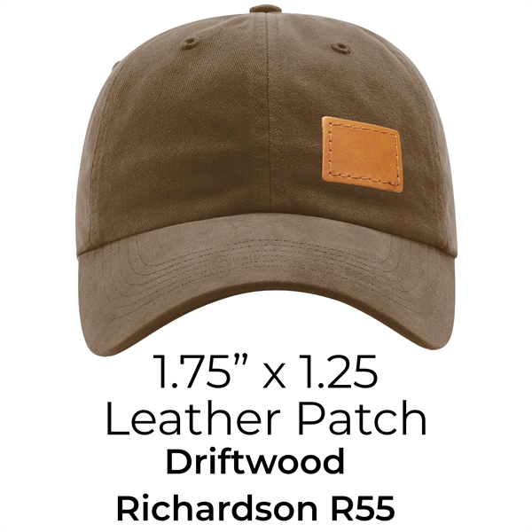 Genuine Leather Patch Hat - Richardson R55 Chino "Dad Hat" - Genuine Leather Patch Hat - Richardson R55 Chino "Dad Hat" - Image 2 of 10