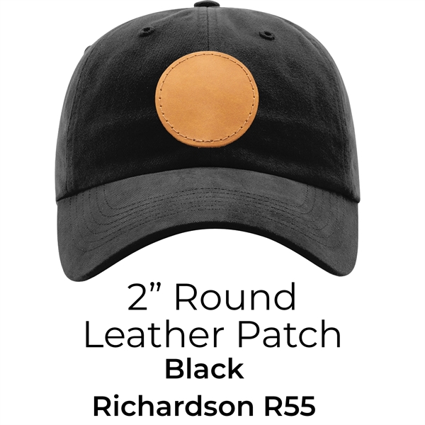 Genuine Leather Patch Hat - Richardson R55 Chino "Dad Hat" - Genuine Leather Patch Hat - Richardson R55 Chino "Dad Hat" - Image 3 of 10