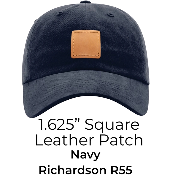 Genuine Leather Patch Hat - Richardson R55 Chino "Dad Hat" - Genuine Leather Patch Hat - Richardson R55 Chino "Dad Hat" - Image 4 of 10