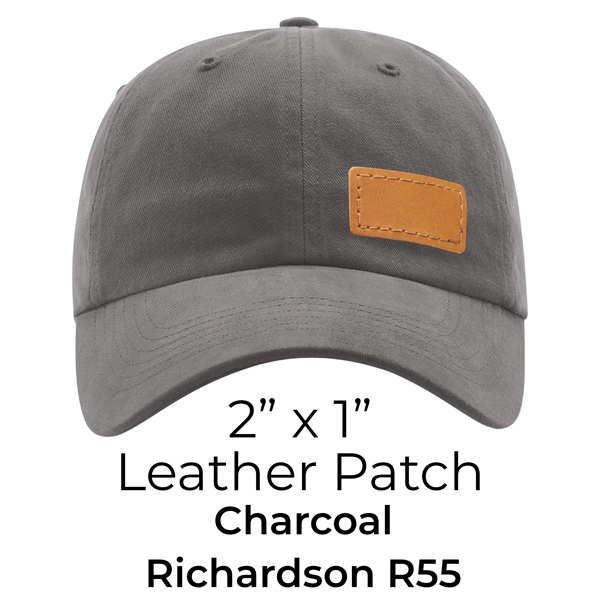 Genuine Leather Patch Hat - Richardson R55 Chino "Dad Hat" - Genuine Leather Patch Hat - Richardson R55 Chino "Dad Hat" - Image 5 of 10