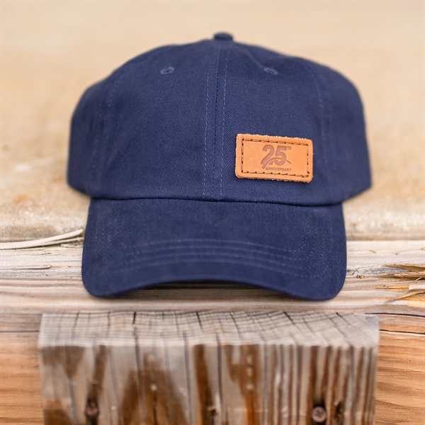 Genuine Leather Patch Hat - Richardson R55 Chino "Dad Hat" - Genuine Leather Patch Hat - Richardson R55 Chino "Dad Hat" - Image 8 of 10