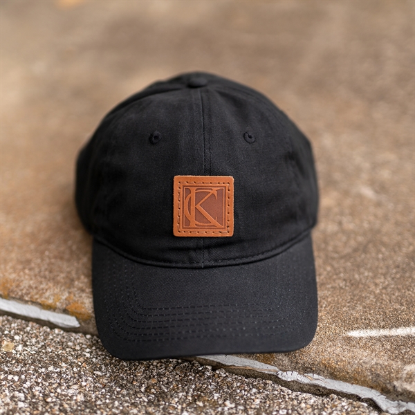 Genuine Leather Patch Hat - Richardson R55 Chino "Dad Hat" - Genuine Leather Patch Hat - Richardson R55 Chino "Dad Hat" - Image 9 of 10