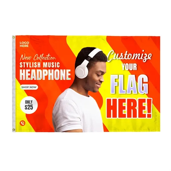 Custom Digital Print Flag 4' x 6' W-Poly - Custom Digital Print Flag 4' x 6' W-Poly - Image 0 of 1