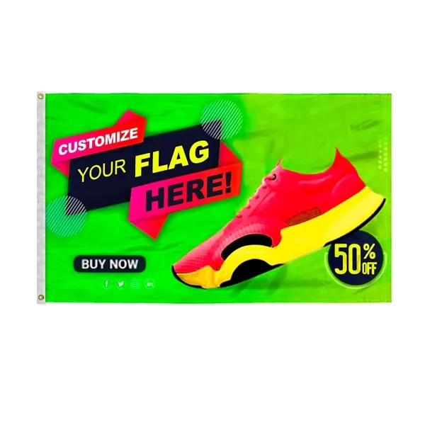 Custom Digital Print Flag 3' x 5' Silk Poly - Custom Digital Print Flag 3' x 5' Silk Poly - Image 0 of 2