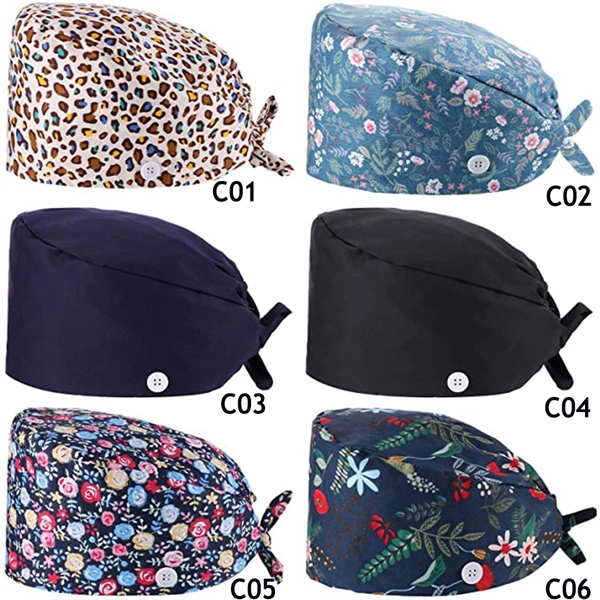 Nurse Hair Cover Adjustable Pet Clinic Caps Hat Buttons - Nurse Hair Cover Adjustable Pet Clinic Caps Hat Buttons - Image 0 of 3
