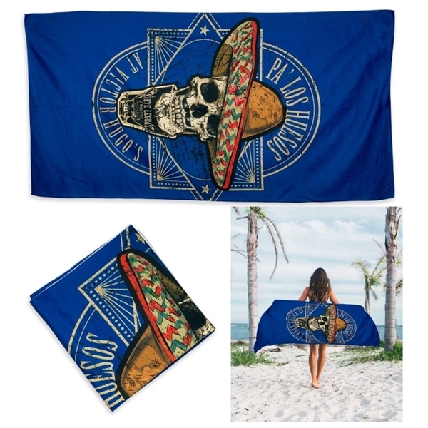 60"x30" Full Colors Microfiber Beach Towels - 60"x30" Full Colors Microfiber Beach Towels - Image 1 of 1