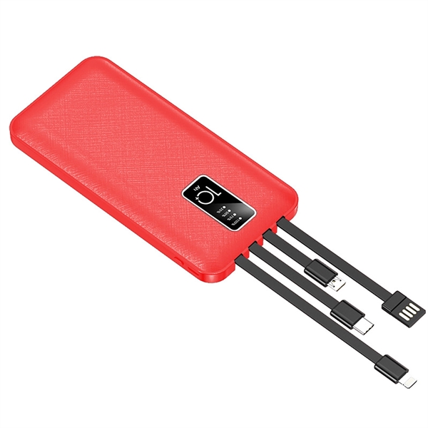 Built-In 4 Cables Portable Charger Power Bank - Built-In 4 Cables Portable Charger Power Bank - Image 1 of 2