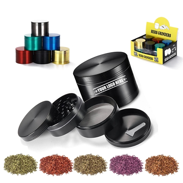 Aluminum 4-Layer Zinc Alloy Herb Grinder - Aluminum 4-Layer Zinc Alloy Herb Grinder - Image 0 of 4