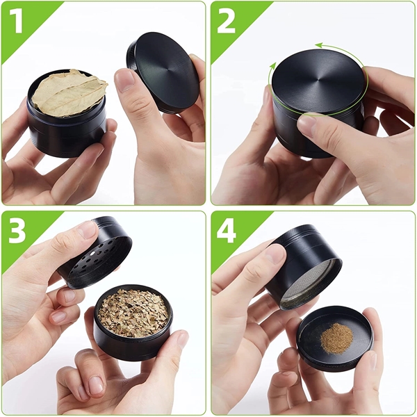 Aluminum 4-Layer Zinc Alloy Herb Grinder - Aluminum 4-Layer Zinc Alloy Herb Grinder - Image 3 of 4